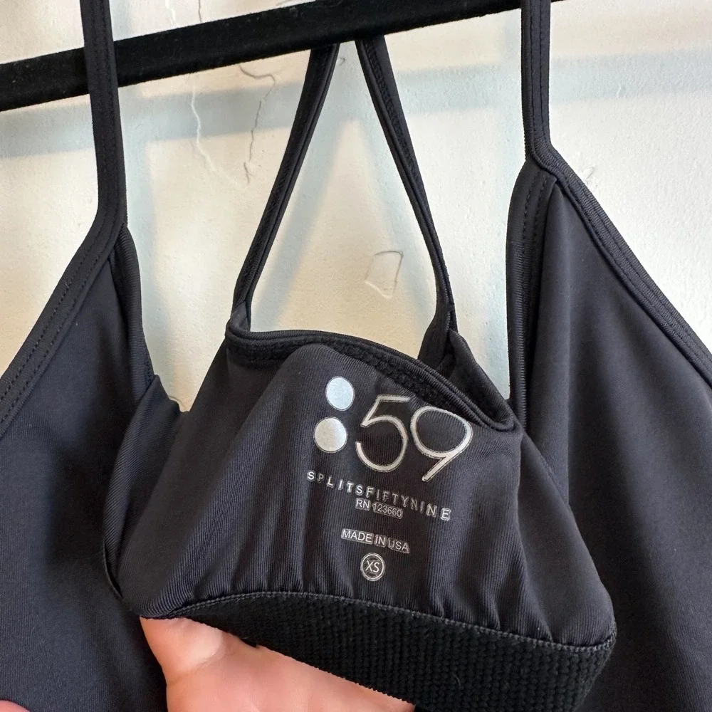 Split59 | Racerback Y Athletic Workout Tank Top‎ in Black